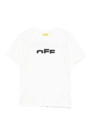 t-shirt in cotone bianco OFF WHITE KIDS | OBAA002F25JER0020110